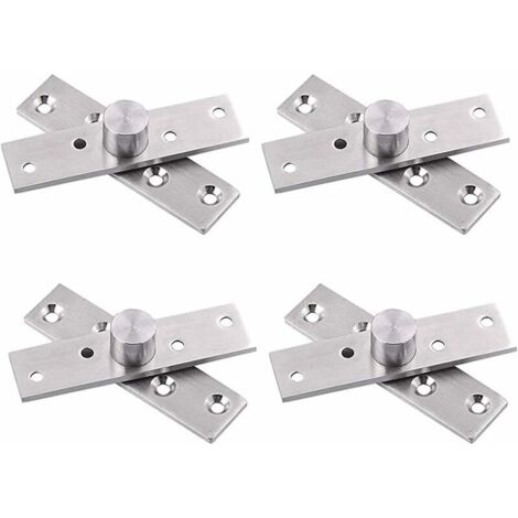 Charnières Pivot Porte à Rotation Cachée de 360 Degrés 4 PCS Pivot Hinge for Door Charnière de Porte Supérieure Inférieure en Bois à Charnière en Acier Inoxydable épaissies pour Armoire Fenêtre Porte (1/5)