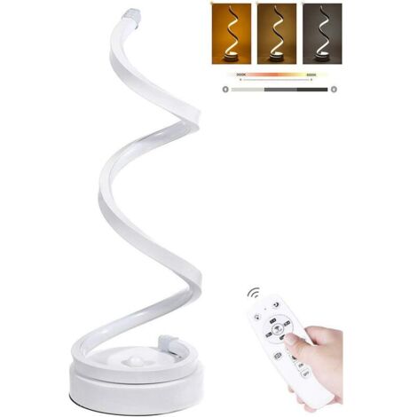 Lampe de chevet chambre coquille blanche dimmable lampe de bureau tactile intelligente gradation bouton tricolore,Convient pour chambre, bureau, dortoir (1/5)