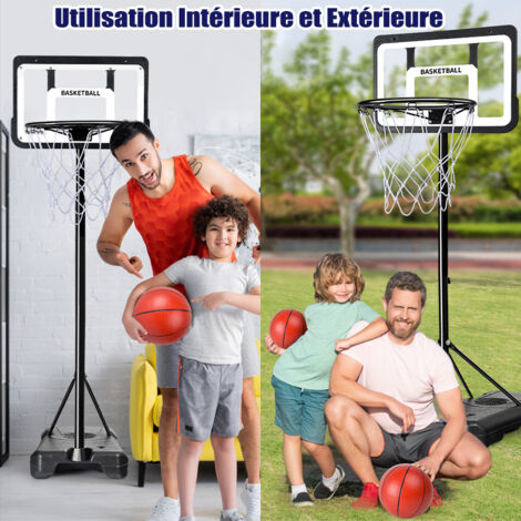 Panier de Basket sur Pied Hauteur Réglable 1,48m à 2,5m avec