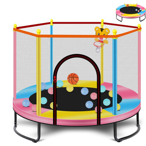 Magicfox – Trampoline pour enfants Ø150 cm – Cadre en acier anticorrosion – Charge maximale 150 kg – Tapis de saut imperméable et résistant aux UV (1/5)