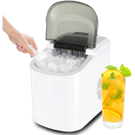 Magicfox – Machine à glaçons 2,2L – 12kg en 24h – 2 tailles de glaçons S et L – Silencieuse moins de 35 dB – Design compact pour maison et bureau