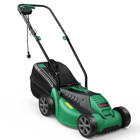 Tondeuse à Gazon électrique - 1600 W - Largeur de Coupe 32 cm - Bac de Ramassage 30 L - 3 Hauteurs Réglable - LM-320