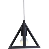 Lampada a Sospensione Moderna Metallo Paralume Sospensione Triangolare Lampadari per Soggiorno Sala da Pranzo,e27 Nero