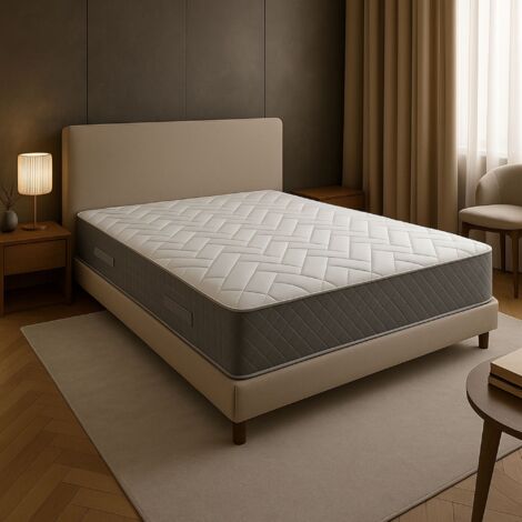 Matelas face de contact Latex 70 Kg/m3 + Mousse 35 Kg/m3 HR 120x190 x 21 cm + Oreiller Visco + Alèse Accueil Ferme Soutien Très Ferme - 7 Zones de Confort - (1/4)