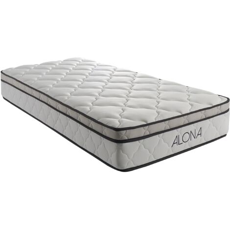 Matelas 120x190 - 25,5 cm - Alona - Accueil Moelleux - Soutien Ferme - 5 Zones de Confort - Oreiller Visco