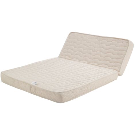 Matelas Très Ferme Pour tous BZ 120x190 x 10 cm avec contact Mémoire de Forme sur Face Hiver - Déhoussable Housse Lavable - Découpe Assise 60 cm - 5 zones de Confort - Face été et ame rembourrage 100 (1/5)