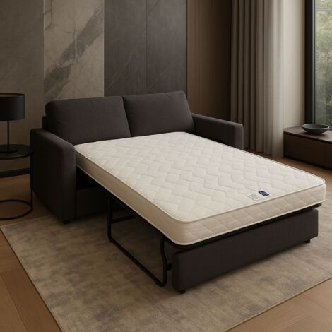 Matelas 120x190 Ferme Contact Memoire de Forme 60 Kg/m3 compatible canape lit 9 cm - 5 Zones de Confort - Haute Resilience - Confort Optimal - Utilisation Quotidienne - MATELAS SILVER (1/4)