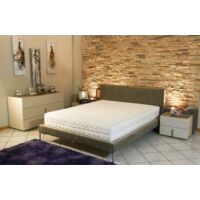 Lot de 2 Matelas + Sommiers Démontés 90x200 + Pieds + 2 Oreillers Mémoire + 2 Protèges Matelas Offerts Mousse Indéformable - Soutien Souple - Déhoussable 3 C™tés Housse Lavable - Hauteur 20 cm