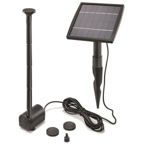 Esotec – Pompe solaire pour bassin 1,5W 140 l/h – Débit 140 l/h – Hauteur de refoulement 0,6 m – Technologie cristalline – 101905