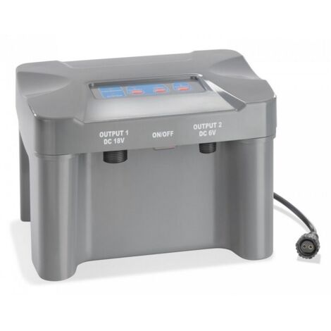 Esotec – Système batterie 18V pour pompes Napoli, Milano, Siena – Bloc étanche 12V/7Ah – Sortie 18V DC – Affichage LED – Fonction timer