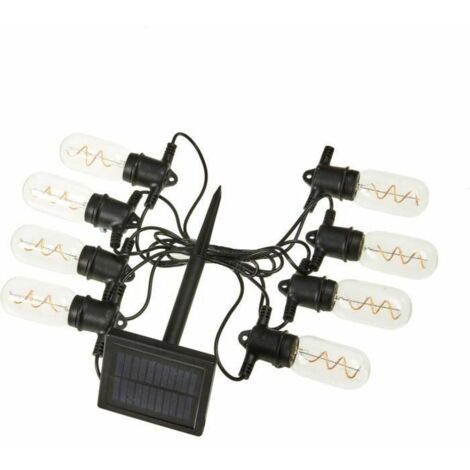 Guirlande solaire 8 ampoules style vintage 365, blanc chaud (1/3)
