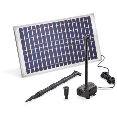 Esotec – Pompe solaire de bassin 875 l/h – Puissance 25W – Hauteur de refoulement 1,2 m – Protection marche à sec – 101913