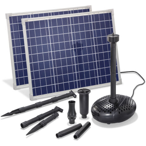 Esotec – Pompe solaire de bassin 100W 3400 l/h – Débit max 3400 l/h – Hauteur de refoulement max 3m – 101918