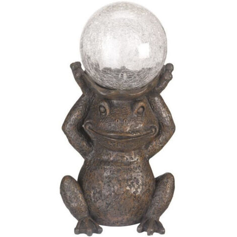 Décoration lumineuse - SMARDTV - Grenouille Globe Craquelé - LED changeant de couleur - Energie solaire (1/4)