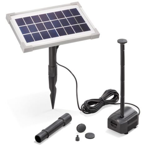 Esotec – Pompe solaire pour bassin 3,5W 200 l/h – Débit réglable jusqu'à 200 l/h – Hauteur de refoulement 0,35 m – 101907