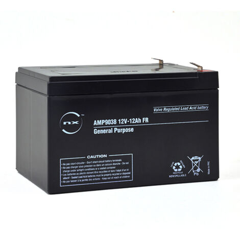 NX – Batterie plomb AGM 12V 12Ah – Technologie étanche pour systèmes d'alarme et stockage d'énergie – Dimensions 151x98x95mm - NX 12-12