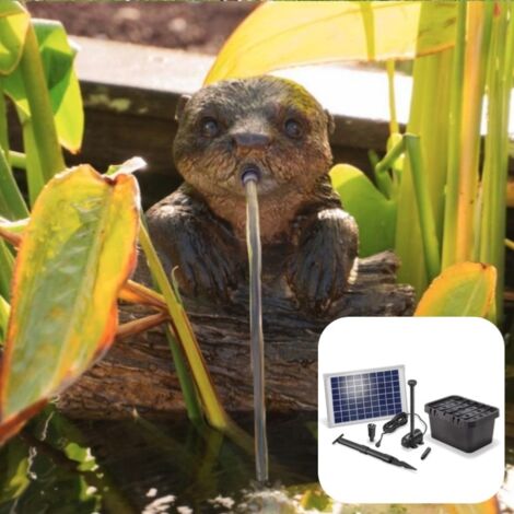 Fontaine solaire Loutre 600 l/h maxi (1/5)