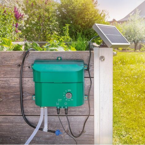 Esotec – Kit de micro irrigation solaire goutte à goutte x 15 – Arrosage automatique pour potager – Panneau solaire 6V – Programmable 30s à 12min