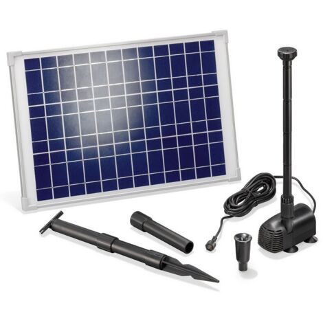 Esotec – Pompe solaire 20W – Débit 1350 l/h – Hauteur de refoulement max 190 cm – Module solaire polycristallin – IP68 (1/5)
