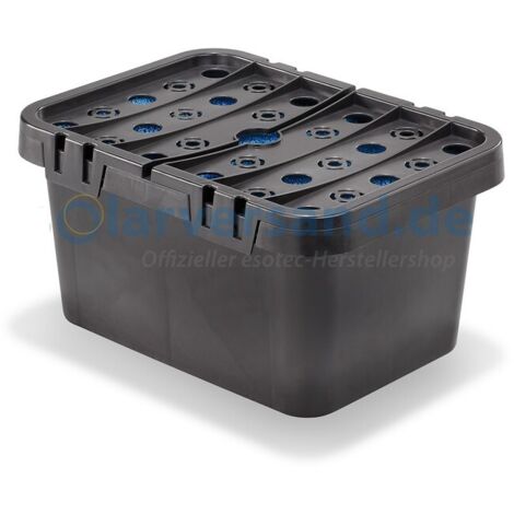 Esotec – Filtre de bassin pour pompe immergée S 6L – Filtration mécanique et biologique – Pour petits bassins jusqu'à 1m3 – Dimensions 290x210x160mm