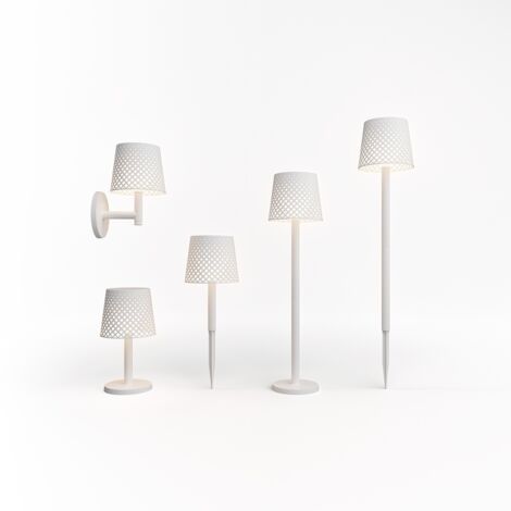 GRETA Lampe de table avec charge solaire et batterie rechargeable. Lumière LED chaud. Fabriquée en Espagne