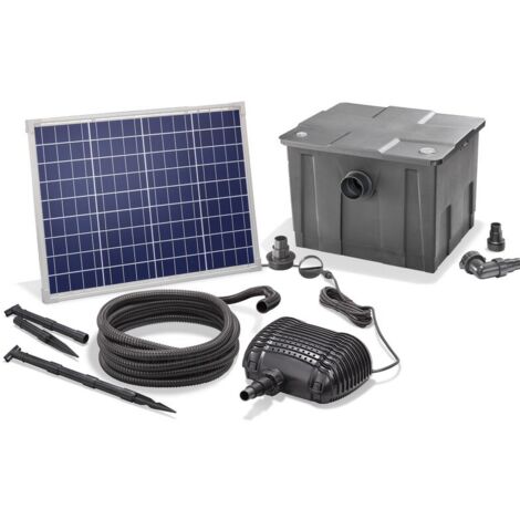 Kit pompe solaire bassin 50W – Débit 2500L/h – Filtration mécanique et biologique – Protection IP68 – Installation facile sans électricité - 2500L-50W