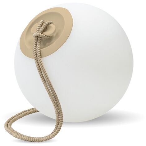 Lampe ronde 24 cm à LED sans fil et télécommandée beige - HEMERA