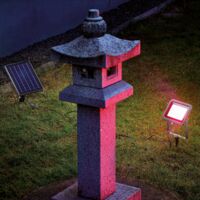 Projecteur solaire RGB projecteur coloré lumière solaire LED décoration de jardin esotec 102703