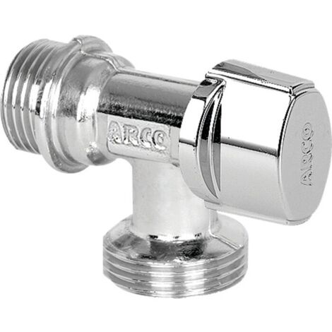Arco – Robinet de machine à laver 1/4 de tour – En laiton – Filetage plomberie M1/2' et M3/4' – Pour installations sanitaires