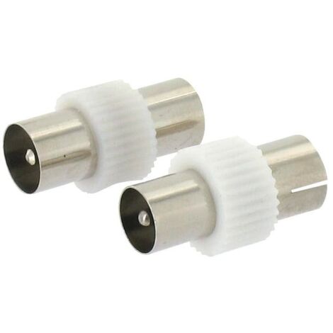 Adaptateur Coaxial Dhome Ø 9/9,52 mm - Mâle/Mâle et Mâle/Femelle - Boîte de 2