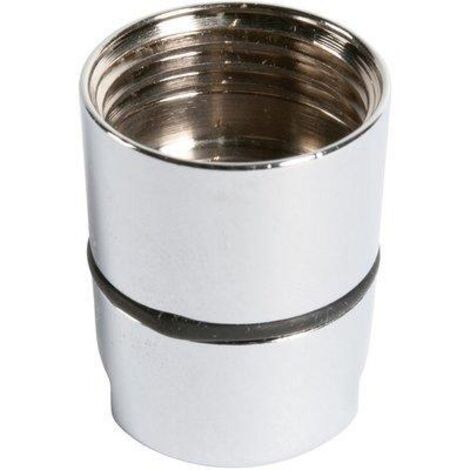 Écrou cylindrique femelle 1/2 pour flexible au mètre + Écrou conique ZA Chrome 15x21 pour habitat (1/2)