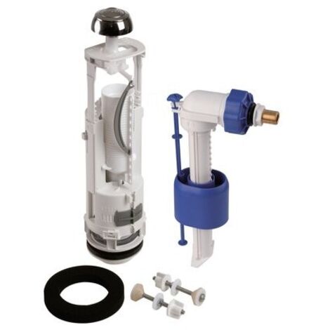 Mécanisme de chasse d'eau 3/6 L – Double bouton poussoir – Soupape en NR/EPDM pour étanchéité – Installation facile sans outil – Serrurerie-Boutique (1/3)