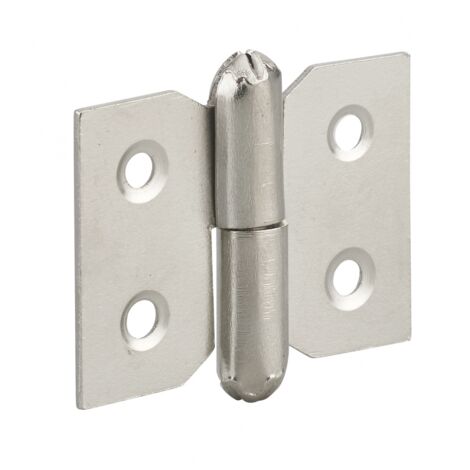 Thirard – Charnière pour meuble 30x40mm – Acier nickelé – Fixation à 3 trous – Pour portes légères – Garantie 2 ans