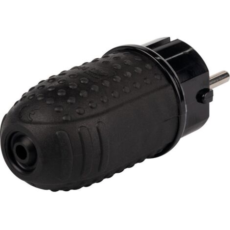 Fiche électrique mâle étanche 16 A – 2P+T – Indice de protection IP44 – Caoutchouc pour usage extérieur et locaux humides – Dhome