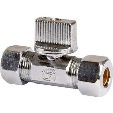 Robinet d'arrêt réduit bicone à manette pour plomberie - Diamètres 10 mm et 14 mm - Marque Arco (1/2)