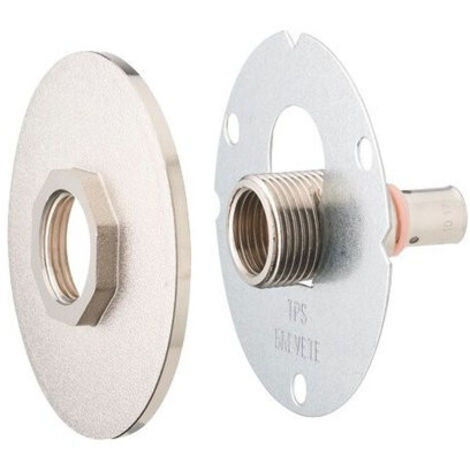 Raccord de raccordement R'FIX Extérieur pour tube PER finition nickelée Riquier, diamètre 16 mm, femelle 1/2"