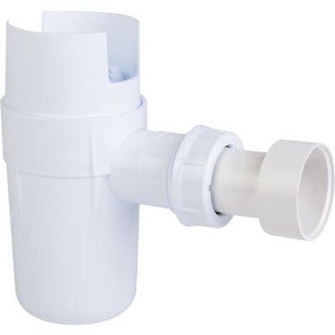 Nicoll – Siphon de sol PVC blanc orientable 360° – Diamètre d'entrée F 32 mm – Résistance thermique jusqu'à 125°C – 201176 (1/6)