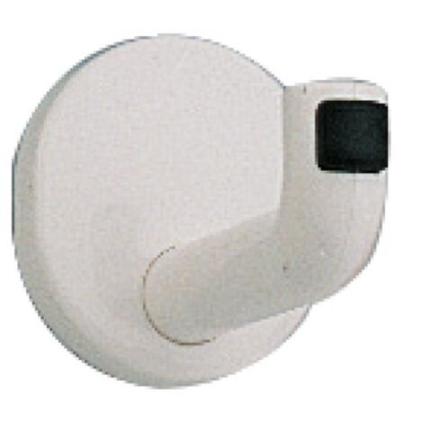 Patère en nylon blanc TSTH78 avec butée NORMBAU 0340010019 – Support mural robuste pour vestes et manteaux (1/2)