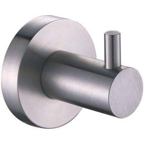 Patère en Inox Brossé Pellet avec 1 Tête – Style Moderne, Profondeur 45 mm, Design Épuré, Idéal pour Salle de Bain et Entrée (1/2)