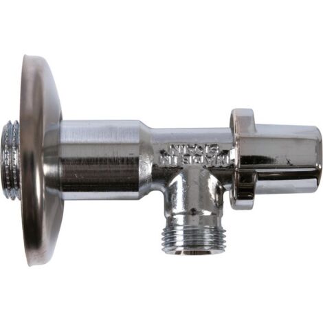 Arco – Robinet équerre mâle 1/2" (15/21) mâle 3/8" (12/17) chromé – Résistant au calcaire – Pour installations sanitaires