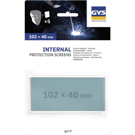 GYS – Écran de protection pour soudage – Dimensions 102 x 40 mm – Lentilles antiactiniques – Protection contre projections et éclaboussures - 040830GYS