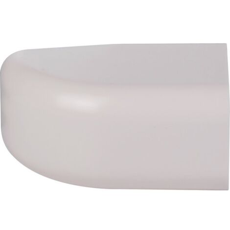Embout plastique rigide pour goulotte électrique – Largeur 25mm – Couleur blanc crème RAL 9001 – Accessoire technique pour installation professionnelle – Besoin D'Habitat