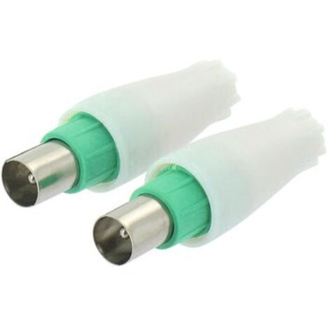 Fiche coaxiale droite Dhome Ø 9 mm Mâle - Mâle, lot de 2 (1/2)