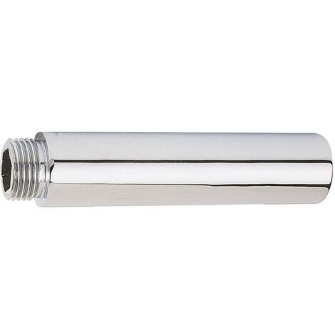 Ecolands – Rallonge laiton chromé droit à visser – Filetage M 1/2' – F 1/2' – Longueur 75 mm pour connexion durable