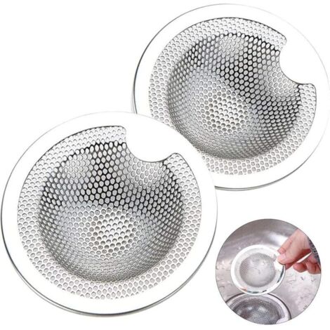 Rnemitery – Filtre à évier en acier inoxydable 2PCS – Crépine de vidange 10 cm – Résistant à la rouille – Pour cuisine et salle de bain