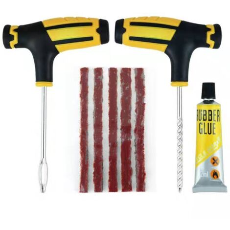 Kit Réparation Pneu, Kits de réparation de pneus, Kit Réparation Pneu Voiture, Kit Réparation Pneu Tubeless, pour Voitures, Motos, camions, VTT, tracteurs, Camping-Cars, SUV, Jeep
