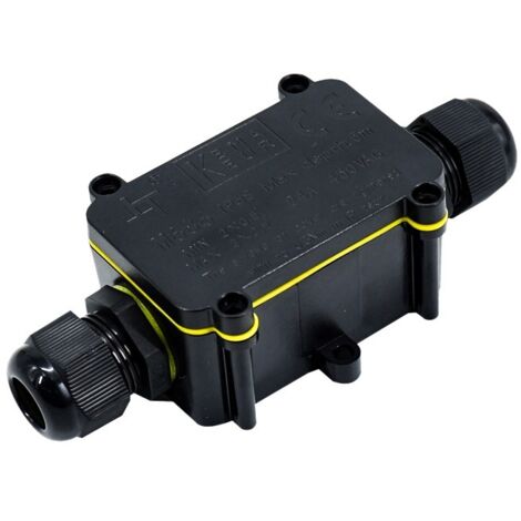Rnemitery – Boîte de jonction étanche IP68 2 voies – Plastique haute qualité – Câbles Ø5-9mm et Ø9-12mm – Installation facile extérieure (1/4)