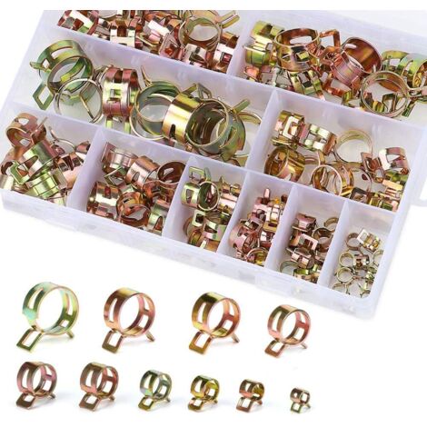 Rnemitery – Collier de serrage à ressort pour tuyaux souples et durites 6-20mm – Acier au manganèse – Lot de 100 pièces – Anti-corrosion (1/5)