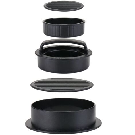 Presse à hamburger, presse à galettes de hamburger, presse à galettes de hamburger farcies, moule à galettes de hamburger ordinaires, outil de cuisine antiadhésif 3 en 1 pour barbecue (1/5)