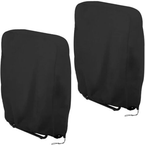Ensemble de 2 housses de chaises de patio pliables, résistantes aux intempéries, imperméables et anti-poussière, avec sac de rangement, 71 × 20 × 34 cm / 110 cm (1/5)